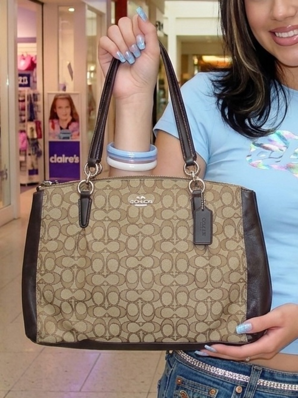 Coach Christie Carryall Signature Canvas Bag